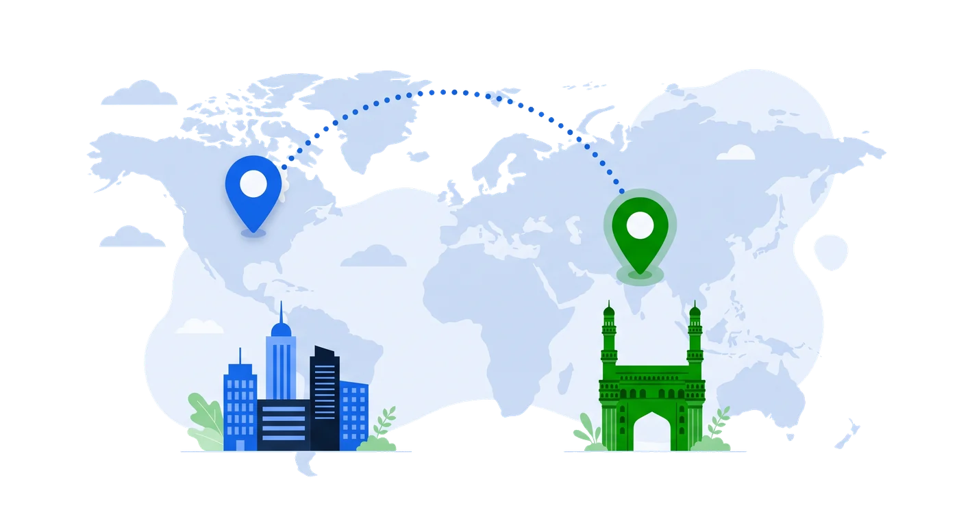 Koyetech works across the United States and India, handing work between the two through the day.